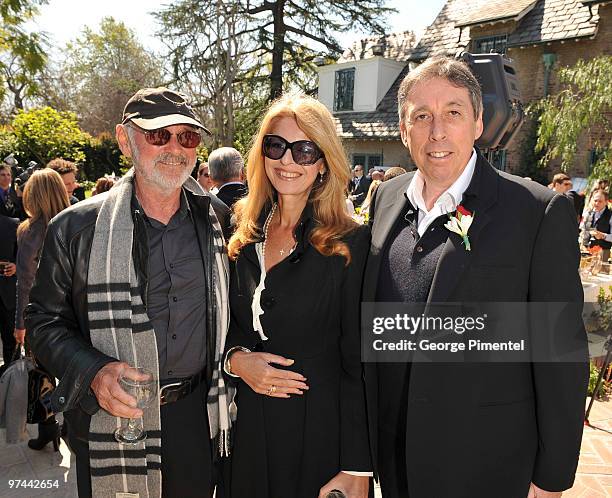 Norman Jewison, Lynn St. David and Nominee Ivan Reitman at the Canadian Consulate's Oscar Luncheon on March 04, 2010 at the Canadian Residence in...