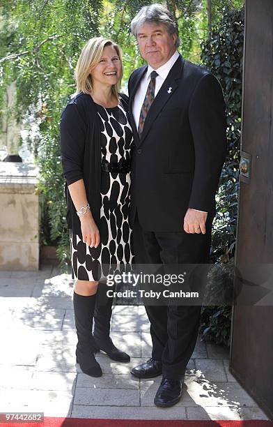 Barbera Fransen and Consular General David Fransen attend a 2010 luncheon honoring Canadian nominees for the Academy Awards held at the Consulate...