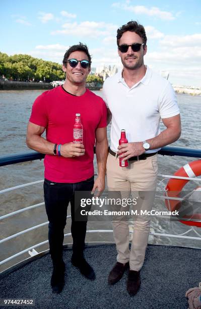 Max and Thom Evans on board the Bud Boat for the launch party hosted by Budweiser, the Official Beer of the 2018 FIFA World Cup, on June 14, 2018 in...