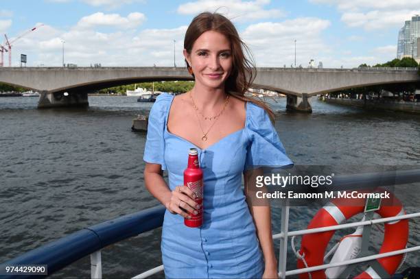 Millie Mackintosh on board the Bud Boat for the launch party hosted by Budweiser, the Official Beer of the 2018 FIFA World Cup, on June 14, 2018 in...