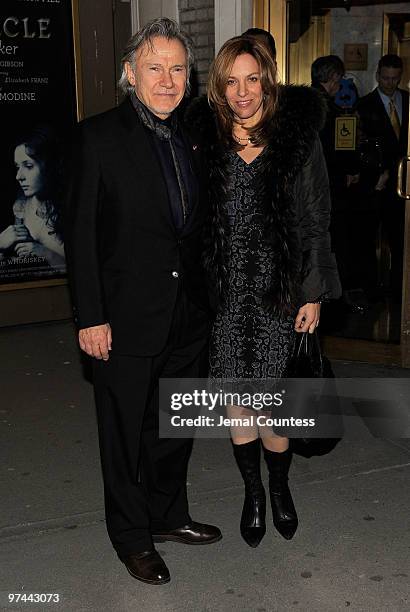 Harvey Keitel and Daphna Kastner attend the opening night of "A Behanding In Spokane" on Broadway>> at the Gerald Schoenfeld Theatre on March 4, 2010...