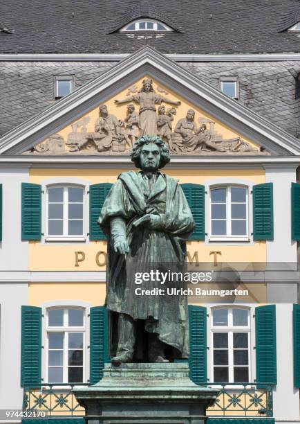 Bonn at the Rhine river, the former federal capital and since the move of the federal government to Berlin, federal city. The Beethoven monument in...