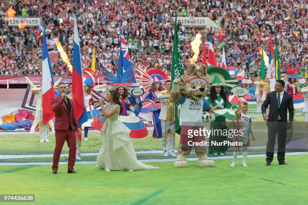 The Opening ceremony FIFA World Cup 2018 before the group A match between Russia and Saudi Arabia at the 2018 soccer World Cup at Luzhniki stadium in...