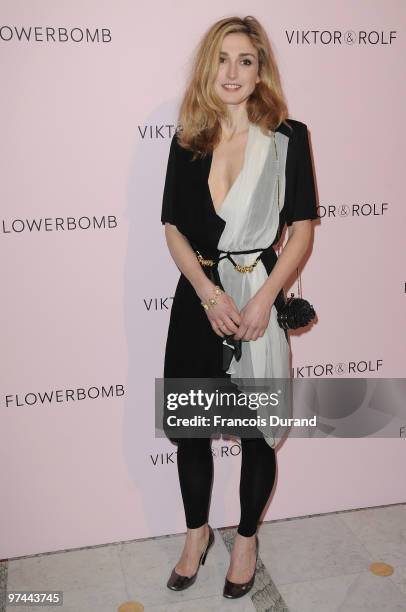 Julie Gayet attends the Victor & Rolf 'Flower Bomb' 5th Anniversary during Paris Fashion Week at Hotel Meurice on March 4, 2010 in Paris, France.