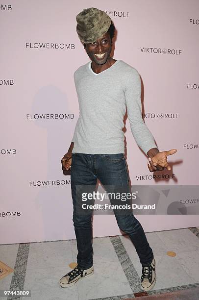 Keziah Jones attends the Victor & Rolf 'Flower Bomb' 5th Anniversary during Paris Fashion Week at Hotel Meurice on March 4, 2010 in Paris, France.