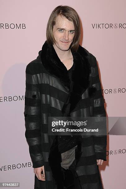 Gareth Pugh attends the Victor & Rolf 'Flower Bomb' 5th Anniversary during Paris Fashion Week at Hotel Meurice on March 4, 2010 in Paris, France.