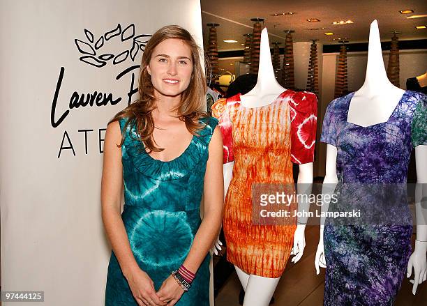 Lauren Bush promotes the Lauren Pierce Atelier collection at Barneys New York on March 4, 2010 in New York City.