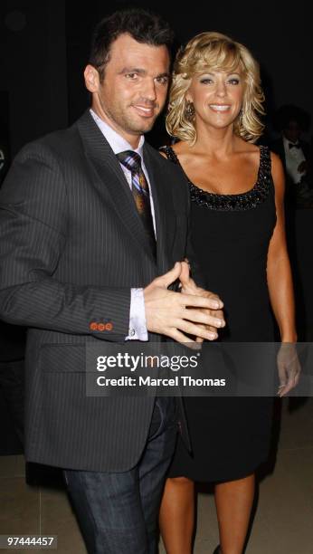 Tony Dovolani and Kate Gosselin attend the premiere of Discovery Chanel's "Life" at Alice Tully Hall, Lincoln Center on March 4, 2010 in New York,...