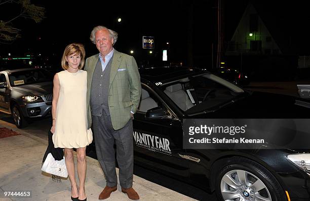 Editor of Vanity Fair Graydon Carter and Anna Carter arrive with a BMW 760Li at Art of Elysium's "Pieces Of Heaven" presented by Vanity Fair and BMW...