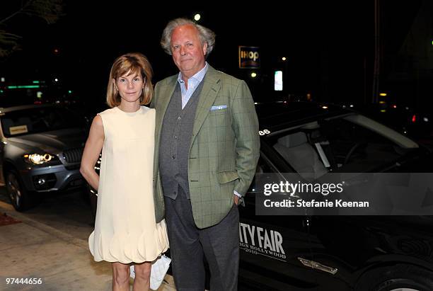 Editor of Vanity Fair Graydon Carter and Anna Carter arrive with a BMW 760Li at Art of Elysium's "Pieces Of Heaven" presented by Vanity Fair and BMW...