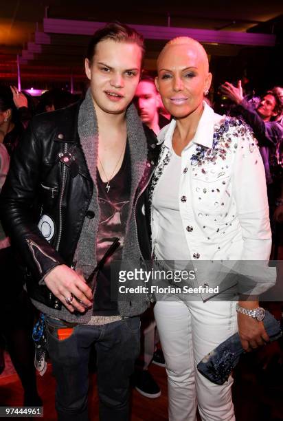 Actor, singer Wilson Gonzales Ochsenknecht and mother Natascha Ochsenknecht attend the aftershowparty of the Echo Award 2010 at Messe Berlin on March...