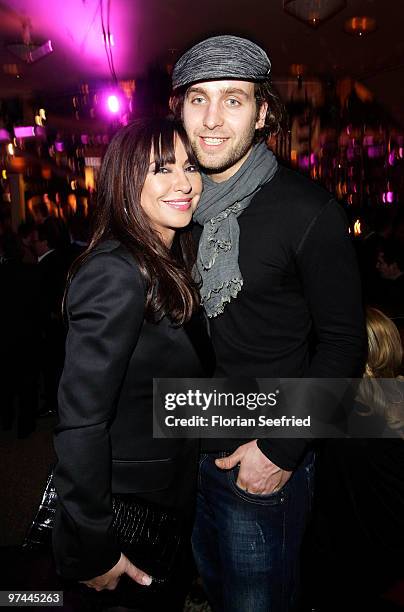 Actress Simone Thomalla and her friend Silvio Heinevetter attend the aftershowparty of the Echo Award 2010 at Messe Berlin on March 4, 2010 in...