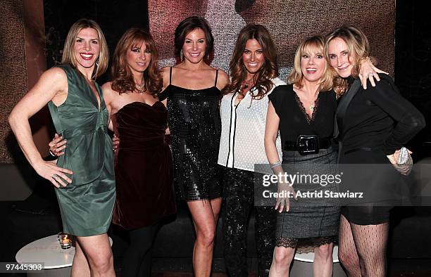 Jennifer Gilbert, Jill Zarin, Countess LuAnn de Lesseps, Kelly Killoren Bensimon, Ramona Singer and Sonja Morgan attend the "Real Housewives of New...