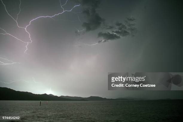 lightning over labadee - labadee fotografías e imágenes de stock