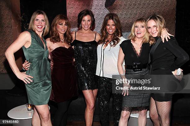 Jennifer Gilbert, Jill Zarin, Countess LuAnn de Lesseps, Kelly Killoren Bensimon, Ramona Singer and Sonja Morgan attend the "Real Housewives of New...