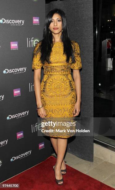 Actress Reshma Shetty attends the premiere of "Life" at Alice Tully Hall, Lincoln Center on March 4, 2010 in New York City.