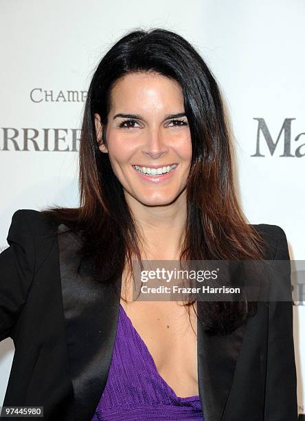 Actress Angie Harmon arrives at the 3rd Annual Women In Film Pre-Oscar Party at a private residence in Bel Air on March 4, 2010 in Los Angeles,...