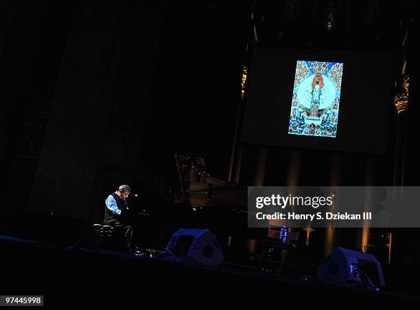 Musician Philip Glass attends Thank You Tibet! at the Cathedral of St. John the Divine on March 4, 2010 in New York City.