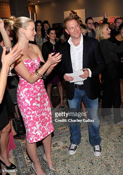 Actress Amy Smart and producer Ryan Kavanaugh attend Art of Elysium's "Pieces Of Heaven" presented by Vanity Fair and BMW held at Palihouse Holloway...