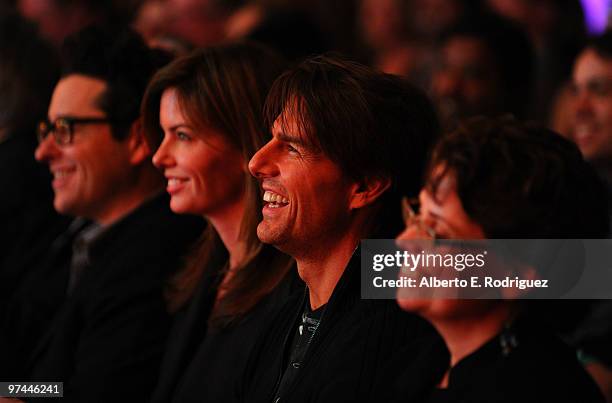 Director/producer/writer J.J. Abrams, wife Katie McGrath and actor Tom Cruise attend the 5th Annual 'Oscar Wilde: Honoring The Irish In Film' held at...