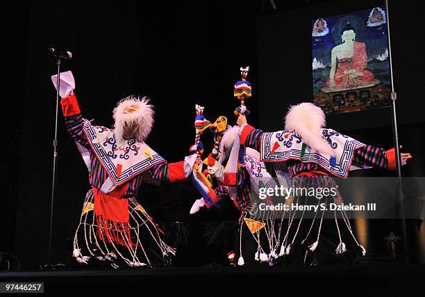 Tibetan Dancers attend Thank You Tibet! at the Cathedral of St. John the Divine on March 4, 2010 in New York City.