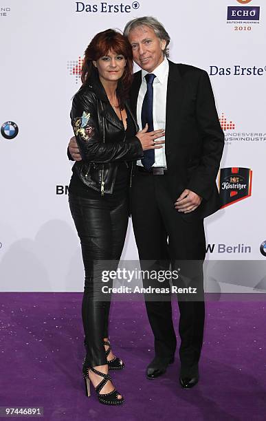 Andrea Berg and her husband Uli Ferber arrive at the Echo award 2010 at the Messe Berlin on March 4, 2010 in Berlin, Germany.