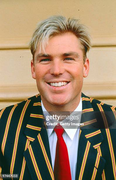 Portrait of Shane Warne of Australia.