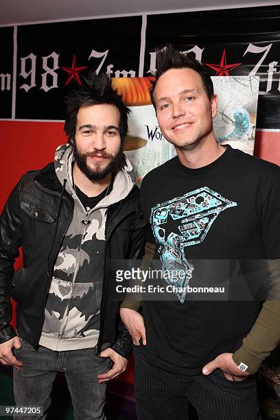 Pete Wentz and Mark Hoppus hosted a 98.7 IMAX 3D screening of Disneys 'Alice in Wonderland' Thursday night, March 04, 2010 at the AMC Citywalk IMAX...