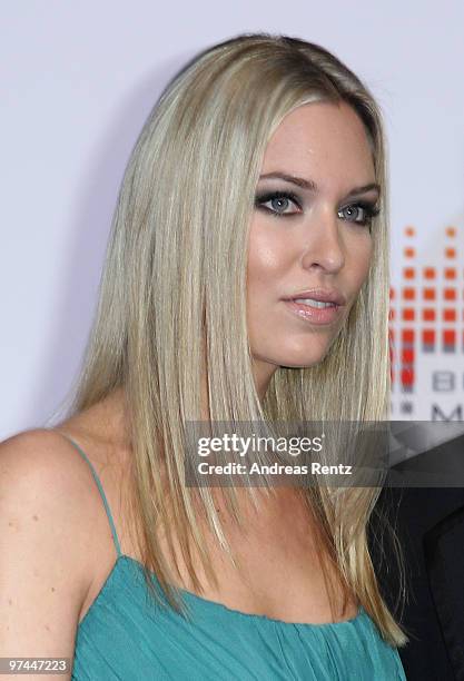 Oliver Kahn's partner Svenja arrives at the Echo award 2010 at Messe Berlin on March 4, 2010 in Berlin, Germany.