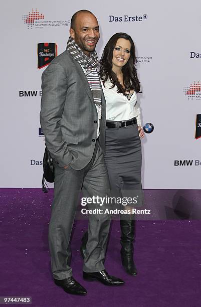 Detlef D! Soost and partner Kate Hall arrive at the Echo award 2010 at Messe Berlin on March 4, 2010 in Berlin, Germany.