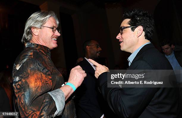 Special effects artist Burt Dalton and director/producer/writer J.J. Abrams attend the 5th Annual 'Oscar Wilde: Honoring The Irish In Film' held at...