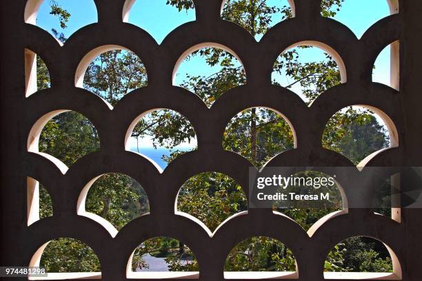 slice of blue - getty villa stock-fotos und bilder