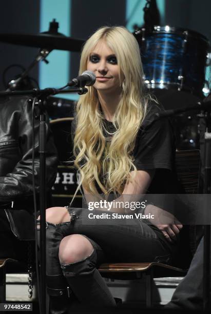 Actress and singer Taylor Momsen attends the BMI Industry Insider's "How I Produced The Record" panel and performance at the Highline Ballroom on...