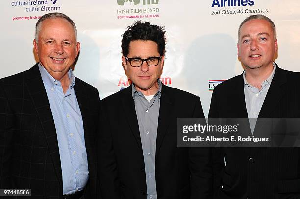 Former Disney Studios chairman Dick Cook, director/producer/writer J.J. Abrams and Cinematographer Seamus McGarvey attend the 5th Annual 'Oscar...