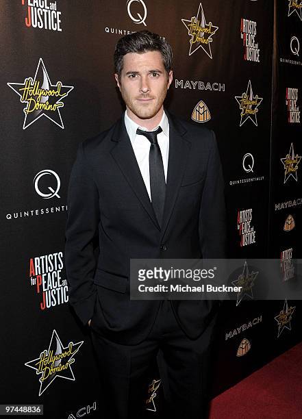 Actor Dave Annable arrives at the Maybach at the 3rd Annual Pre-Oscar Hollywood Domino Gala Benefitting Artists for Peace and Justice at Bar 210 at...