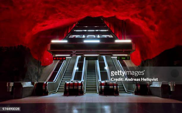 solna subway station - solna stock pictures, royalty-free photos & images