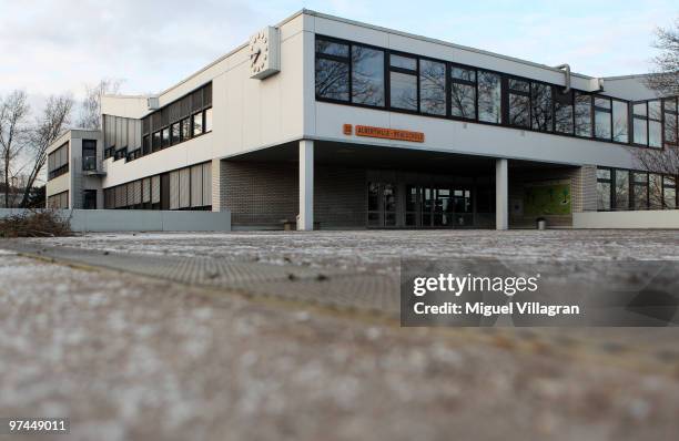 The Albertville School is pictured on March 5, 2010 in Winnenden, Germany. Tim Kretschmer opened fire on teachers and pupils at his former school on...