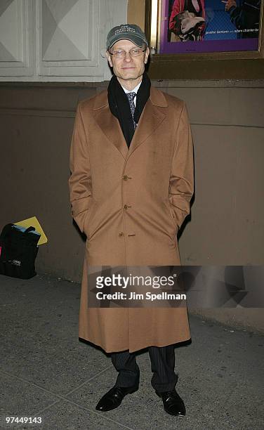 Actor David Hyde Pierce attends the opening night of "A Behanding In Spokane" on Broadway at the Gerald Schoenfeld Theatre on March 4, 2010 in New...