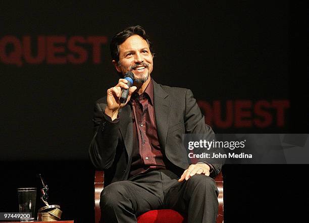 Actor Benjamin Bratt receives the "Maverick Spirit Award" at The California Theater during the 2010 Cinequest Film Festival on March 4, 2010 in San...