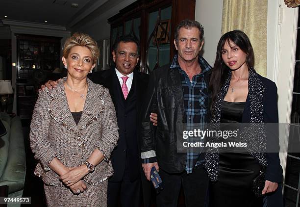 Rosa Borunda, governor of Vera Cruz Fidel Herrera Beltran, actor Mel Gibson and Oksana Grigorieva attend The Hollywood Reporter's and the Mayor of...