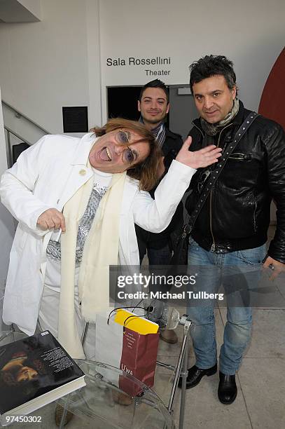 Actor Leopoldo Mastelloni enjoys lunch at the Italian And Italian American 2010 Oscar Nominees Reception, held at the Italian Cultural Institute on...