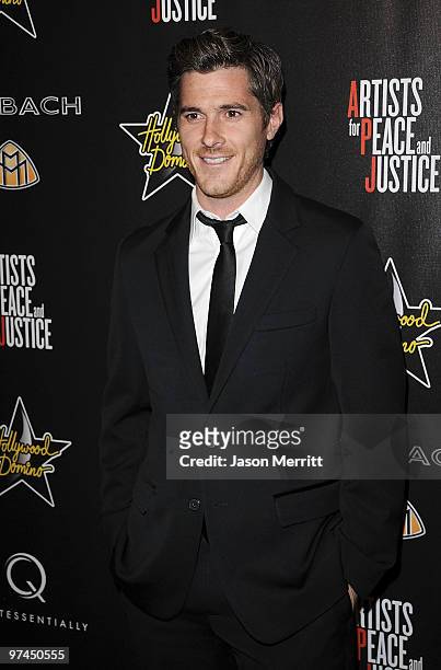 Actor Dave Annable arrives at the Hollywood Domino's 3rd annual pre-Oscar Hollywood gala on March 4, 2010 in Beverly Hills, California.