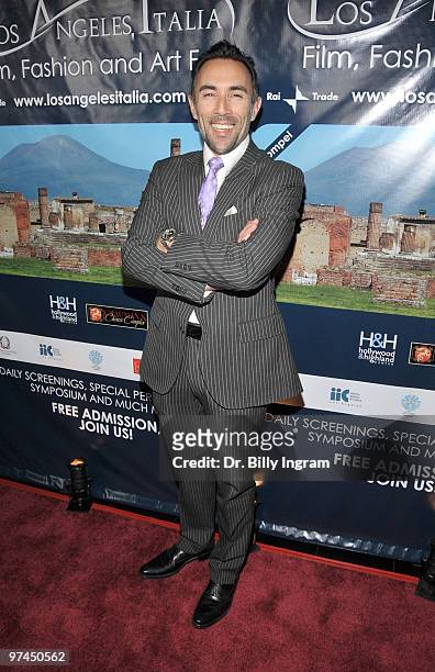 Actor Francesco Quinn attends the ceremony to honor Samuel L Jackson and Latanya Richardson at the 5th LA Italia Festival at Mann Chinese 6 on March...