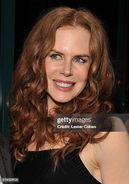 Actress Nicole Kidman arrives at the 2010 MusiCares Person Of The Year Tribute To Neil Young at the Los Angeles Convention Center on January 29, 2010...