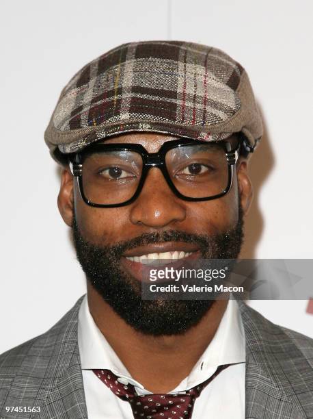 Basket Ball Player Baron Davis arrives at the Haven360, Upon Magazine and BMW Celebrate "Precious" at Andaz Hotel on March 4, 2010 in West Hollywood,...