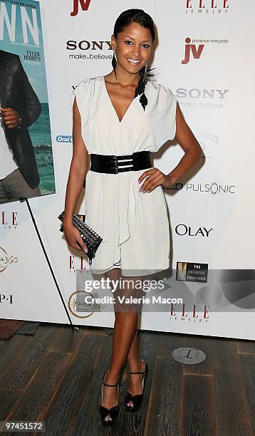 Personality Claudia Jordan arrives at the Haven360, Upon Magazine and BMW Celebrate "Precious" at Andaz Hotel on March 4, 2010 in West Hollywood,...