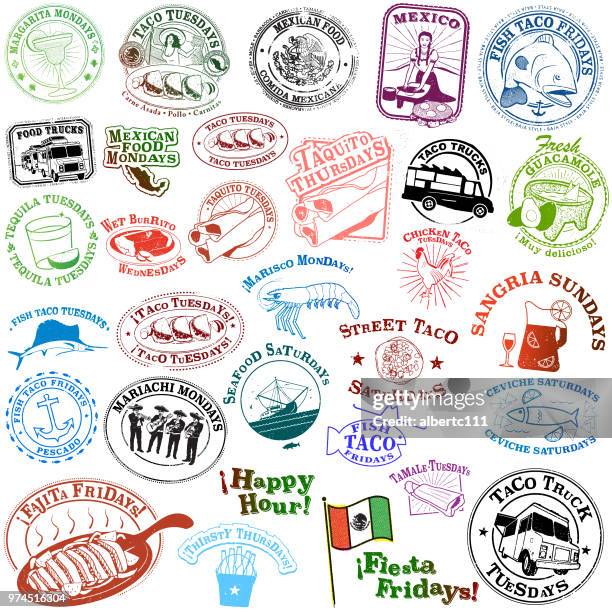 mexican food dinner ideas - ceviche vector stock illustrations