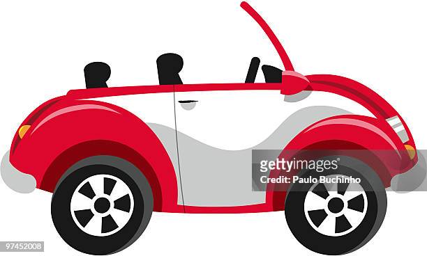 a red car - kleinwagen stock-grafiken, -clipart, -cartoons und -symbole