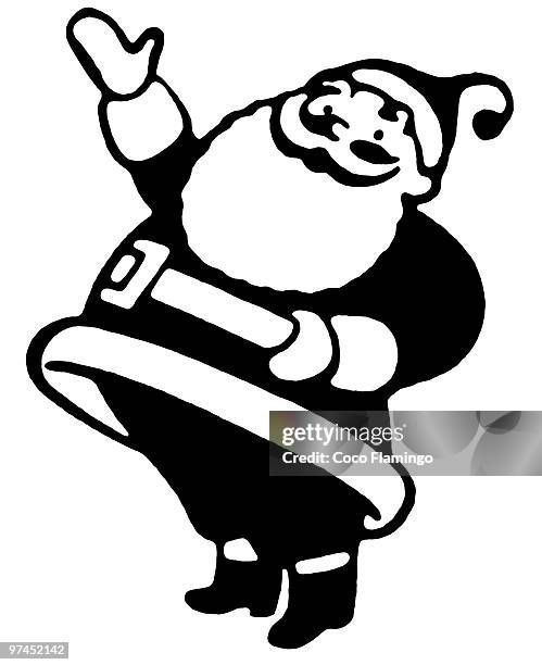 a christmas inspired santa illustration - christmas coco stock illustrations