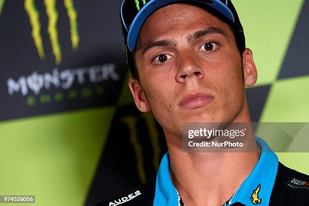 Joan Mir of Spain and Eg 0,0 Marc VDS Kalex during the press conference before of the Gran Premi Monster Energy de Catalunya, Circuit of Catalunya,...